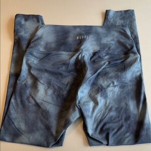 Nobull gray/ blue tie dye leggings 27” inseam